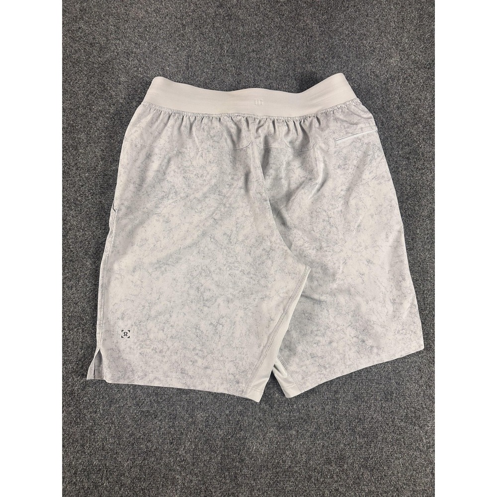 Lululemon Shorts Mens Medium Gray Marble Athletic Training Drawstring Waist - Picture 7 of 8